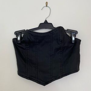 Ediked Black Corset Top.